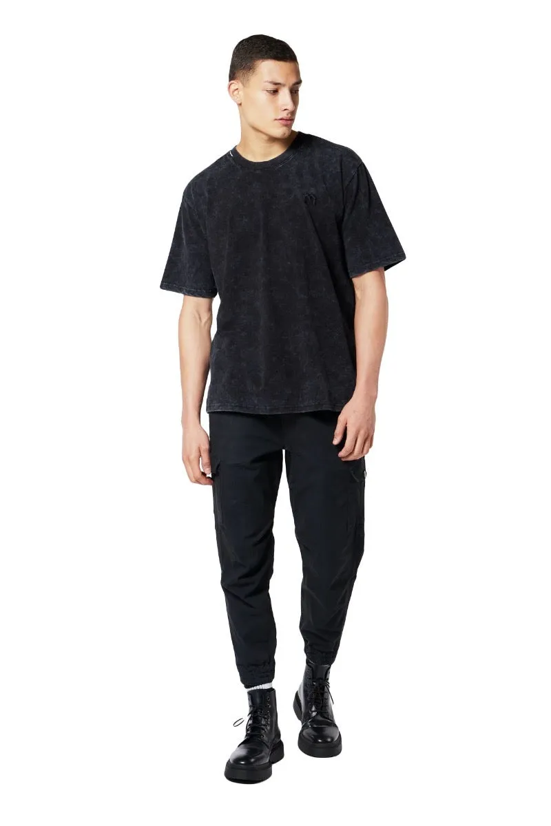 Acid Wash M T-Shirt Asphalt | BLACK
