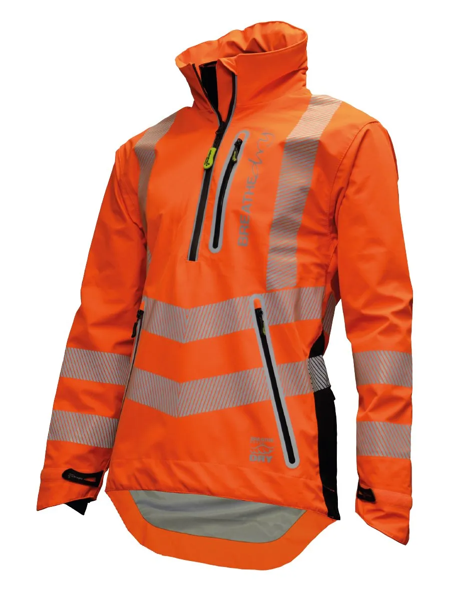 Arbortec Breathedry Waterproof Smock Hi-Vis Jacket