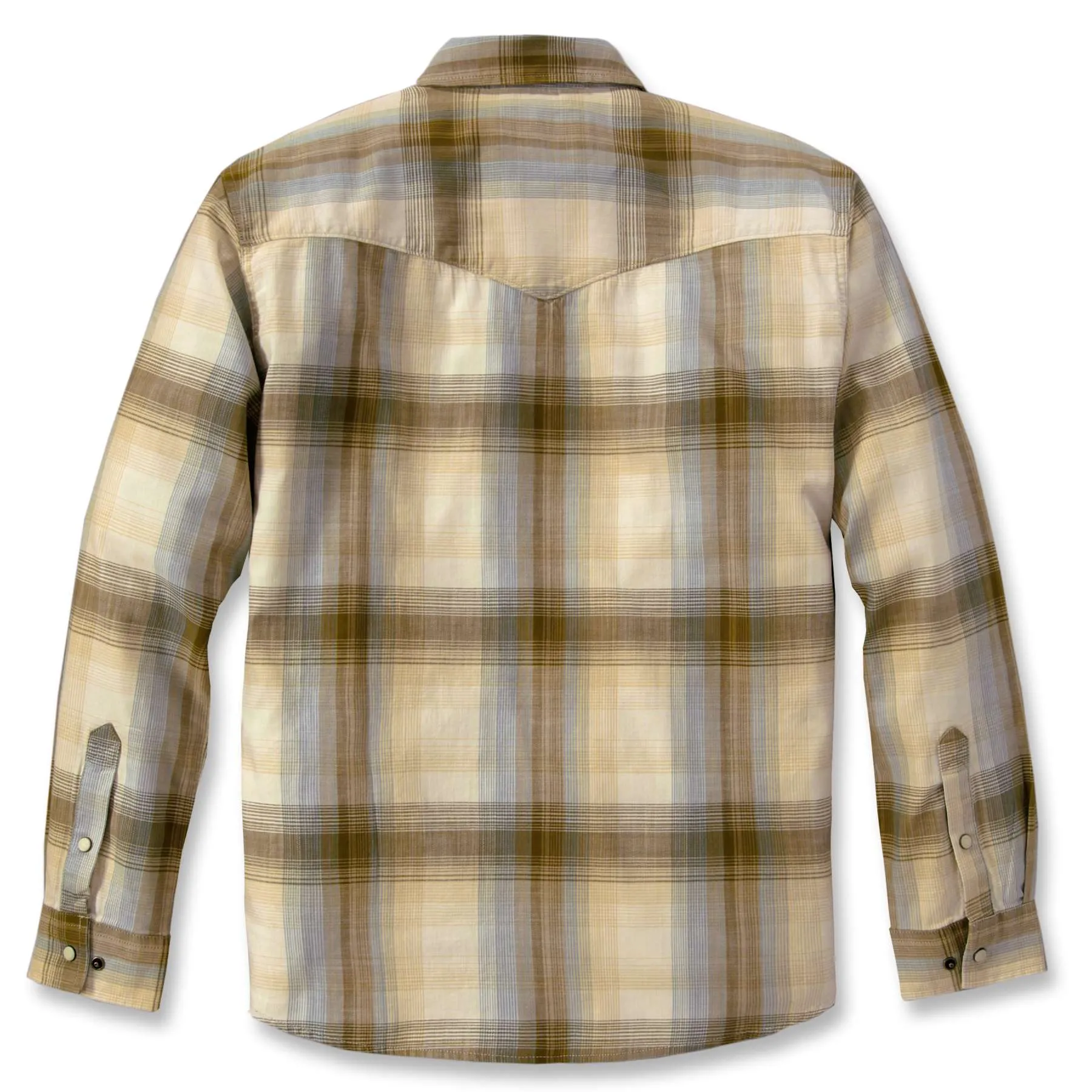 Carhartt Montana Rugged Flex Relaxed Fit Lightweight Long-Sleeve Snap-Front Plaid Shirt