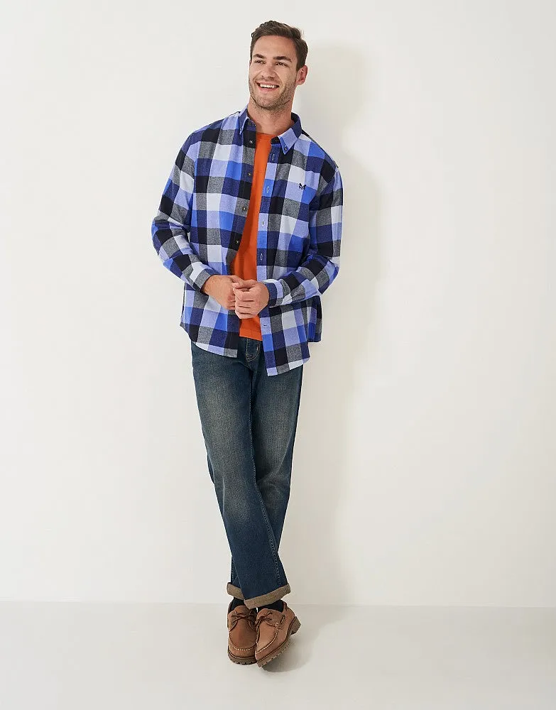 Crew Clothing Buffalo Check Brushed Cotton Flannel Shirt