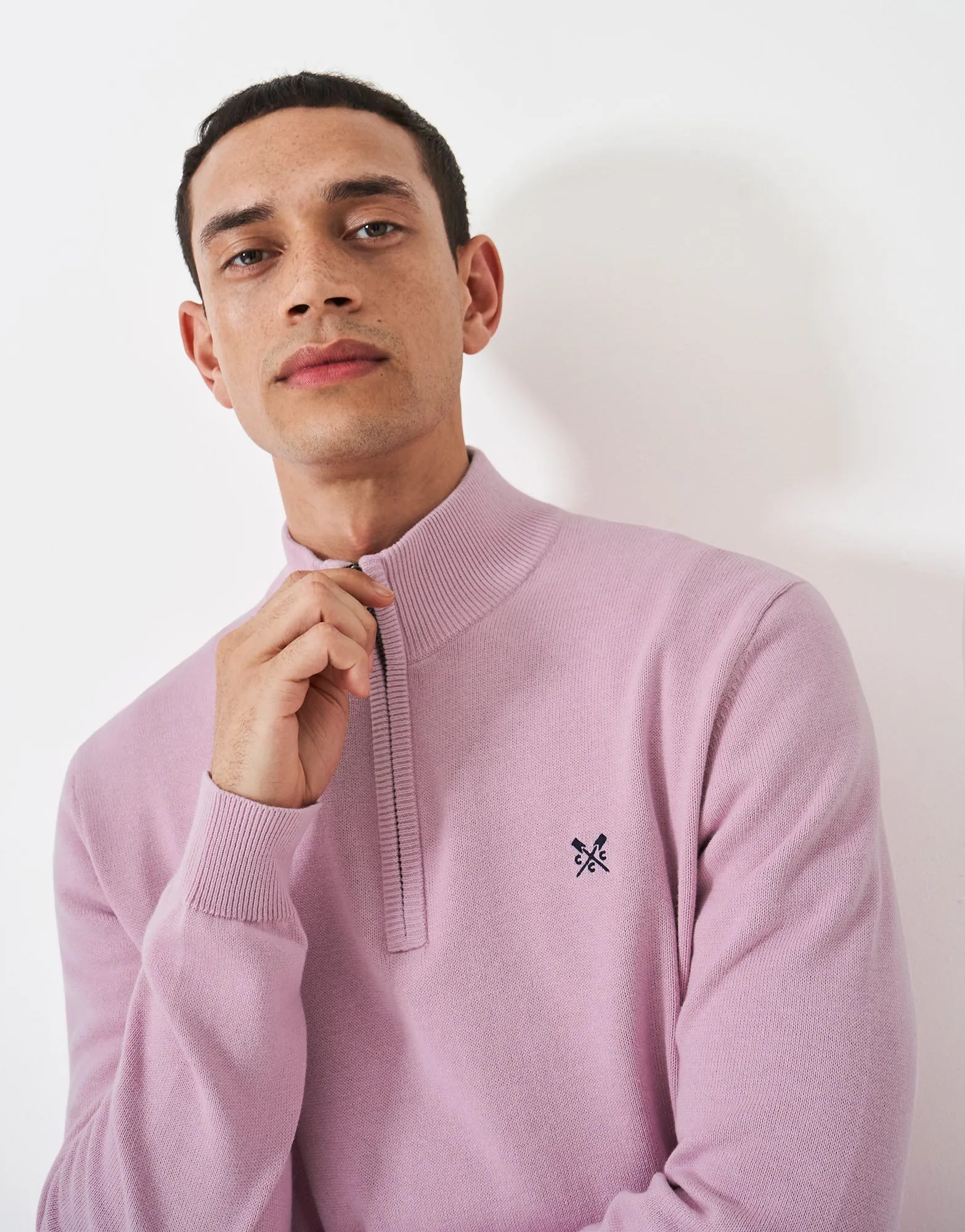 Crew Clothing Classic Half Zip Knit Jumper