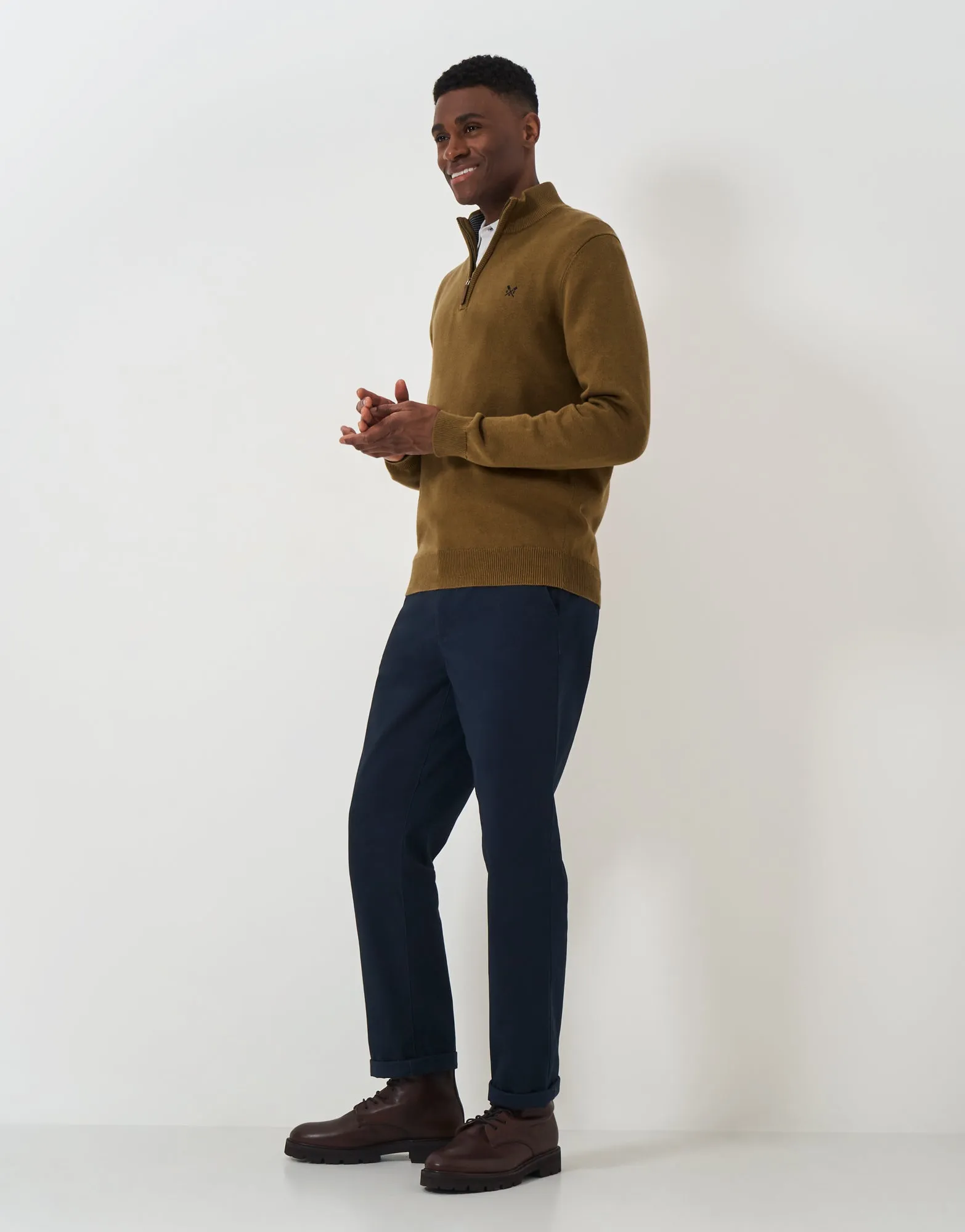 Crew Clothing Classic Half Zip Knit Jumper