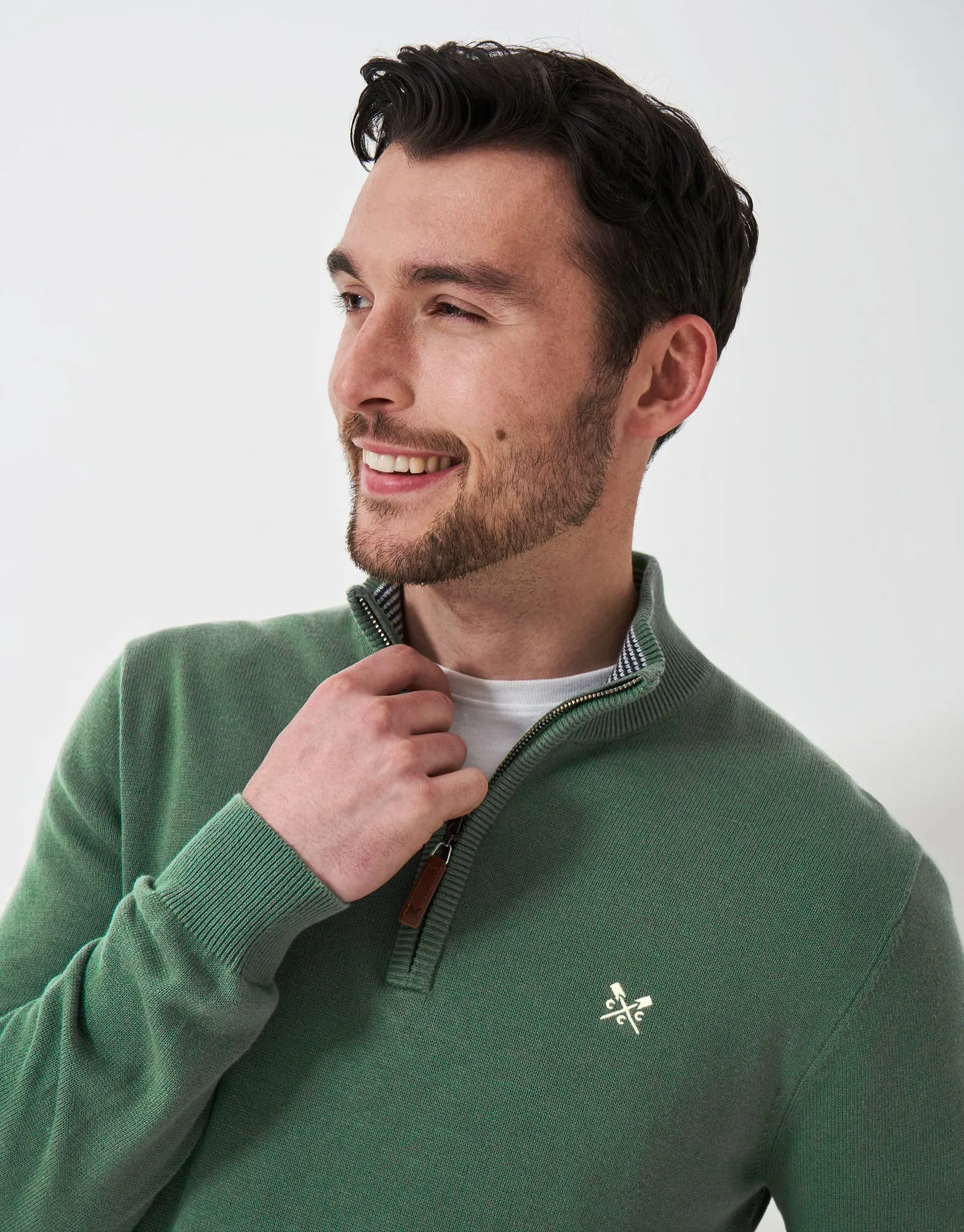 Crew Clothing Classic Half Zip Knit Jumper
