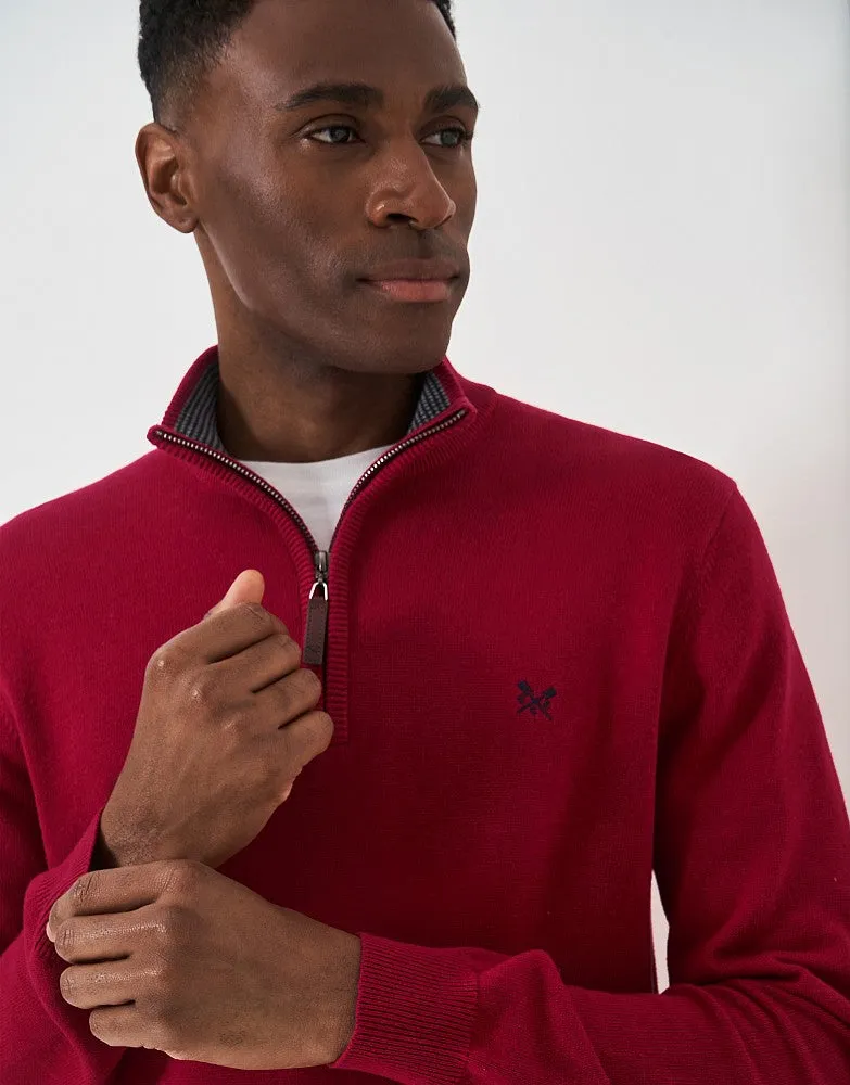 Crew Clothing Classic Half Zip Knit Jumper