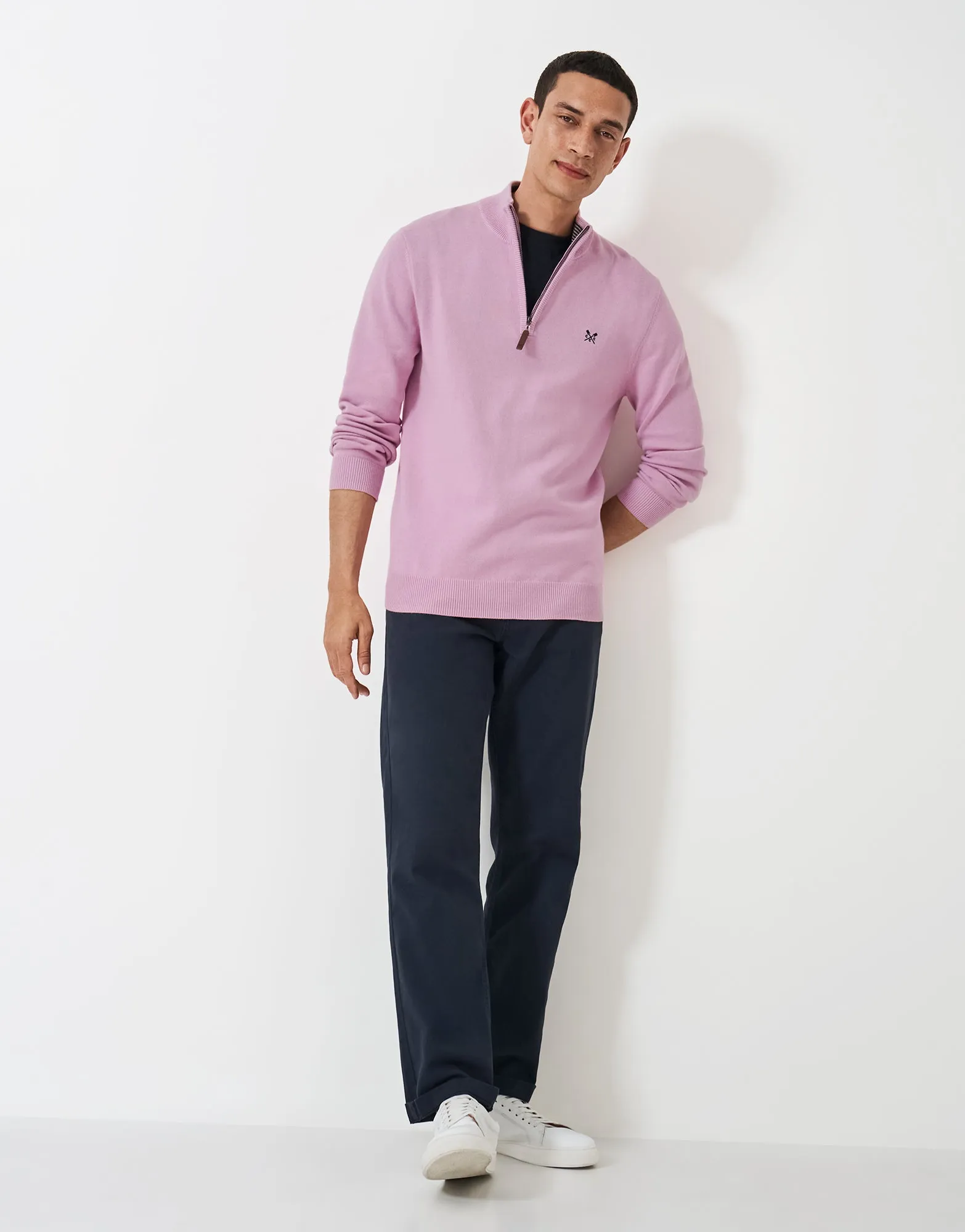 Crew Clothing Classic Half Zip Knit Jumper