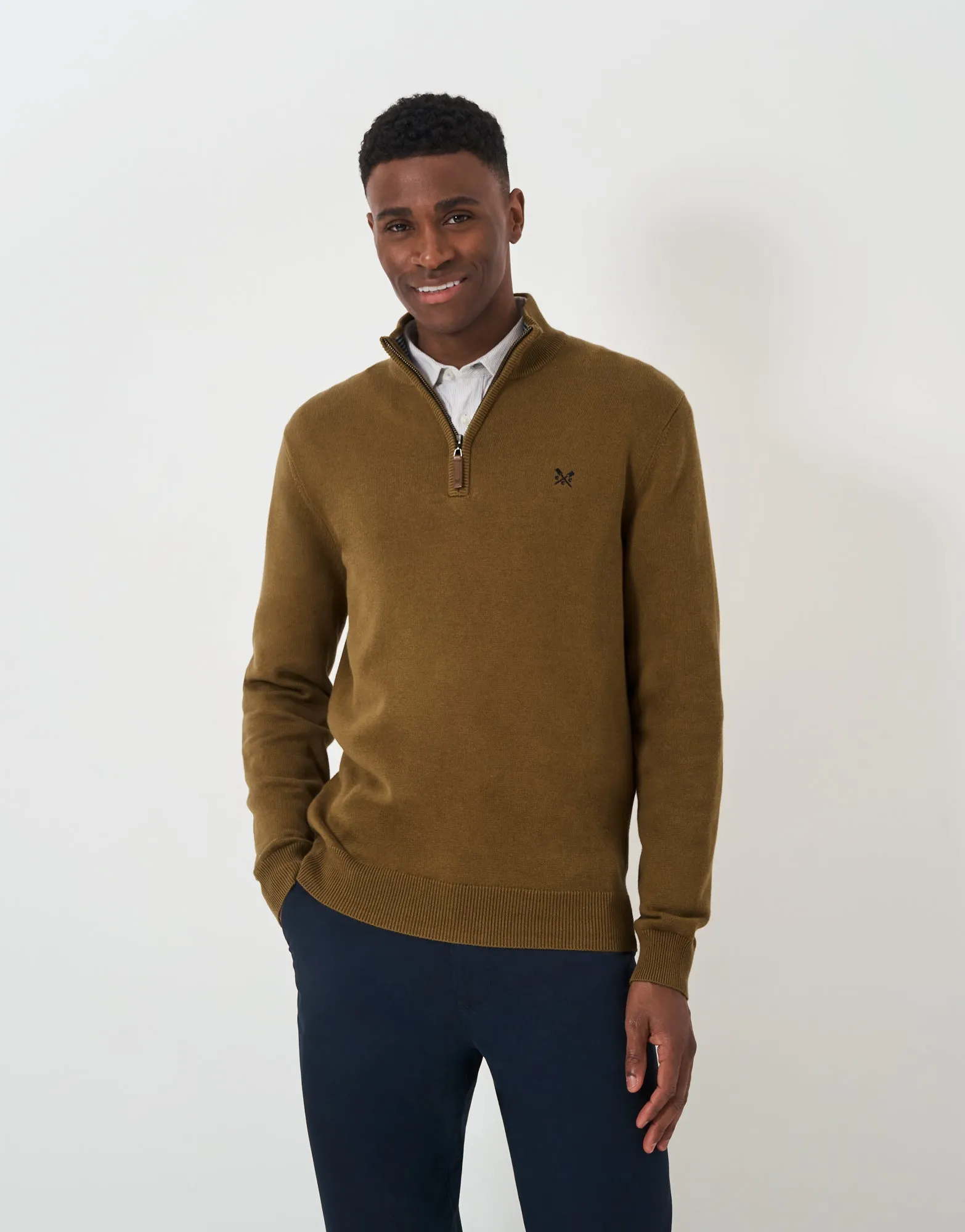 Crew Clothing Classic Half Zip Knit Jumper