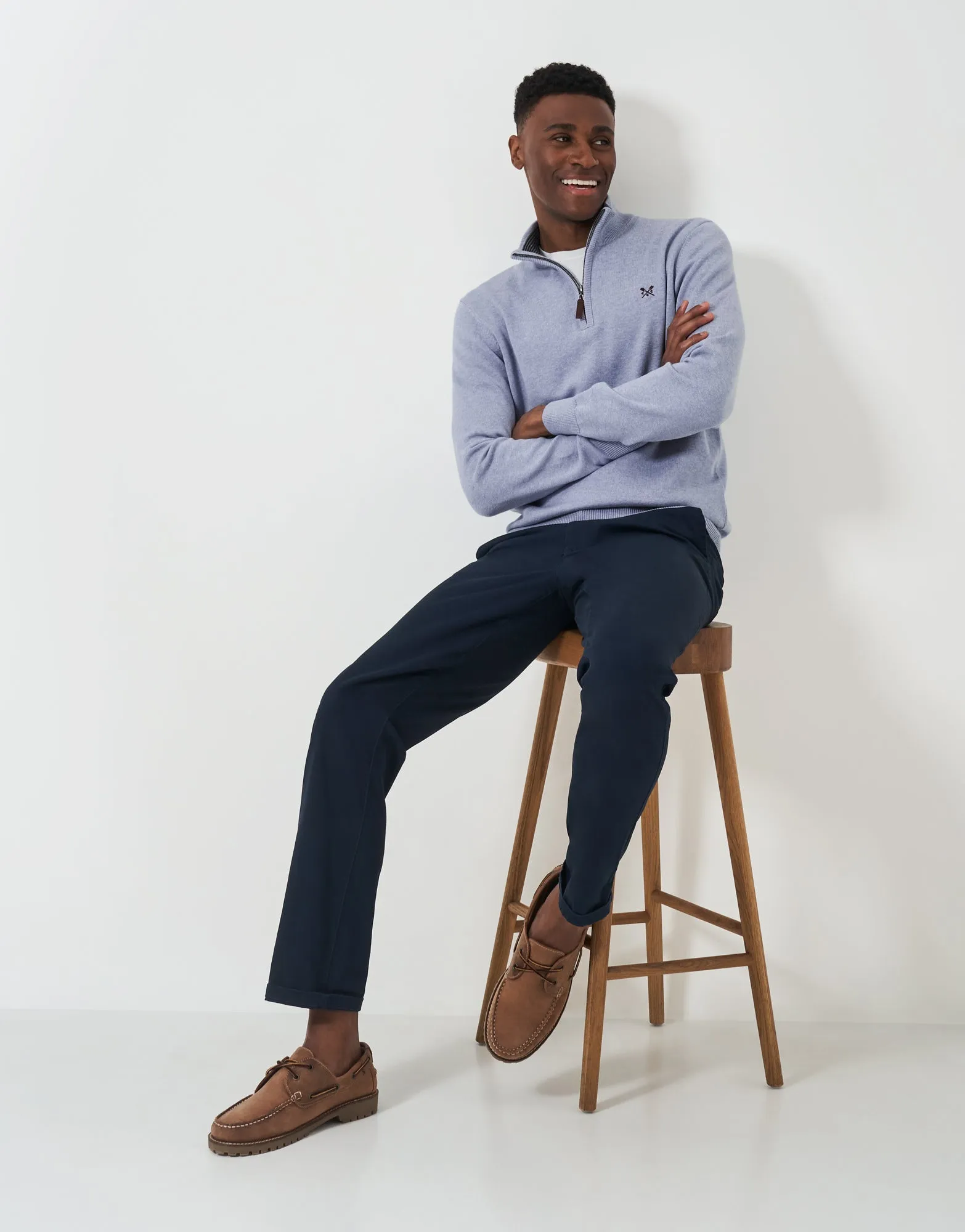 Crew Clothing Classic Half Zip Knit Jumper
