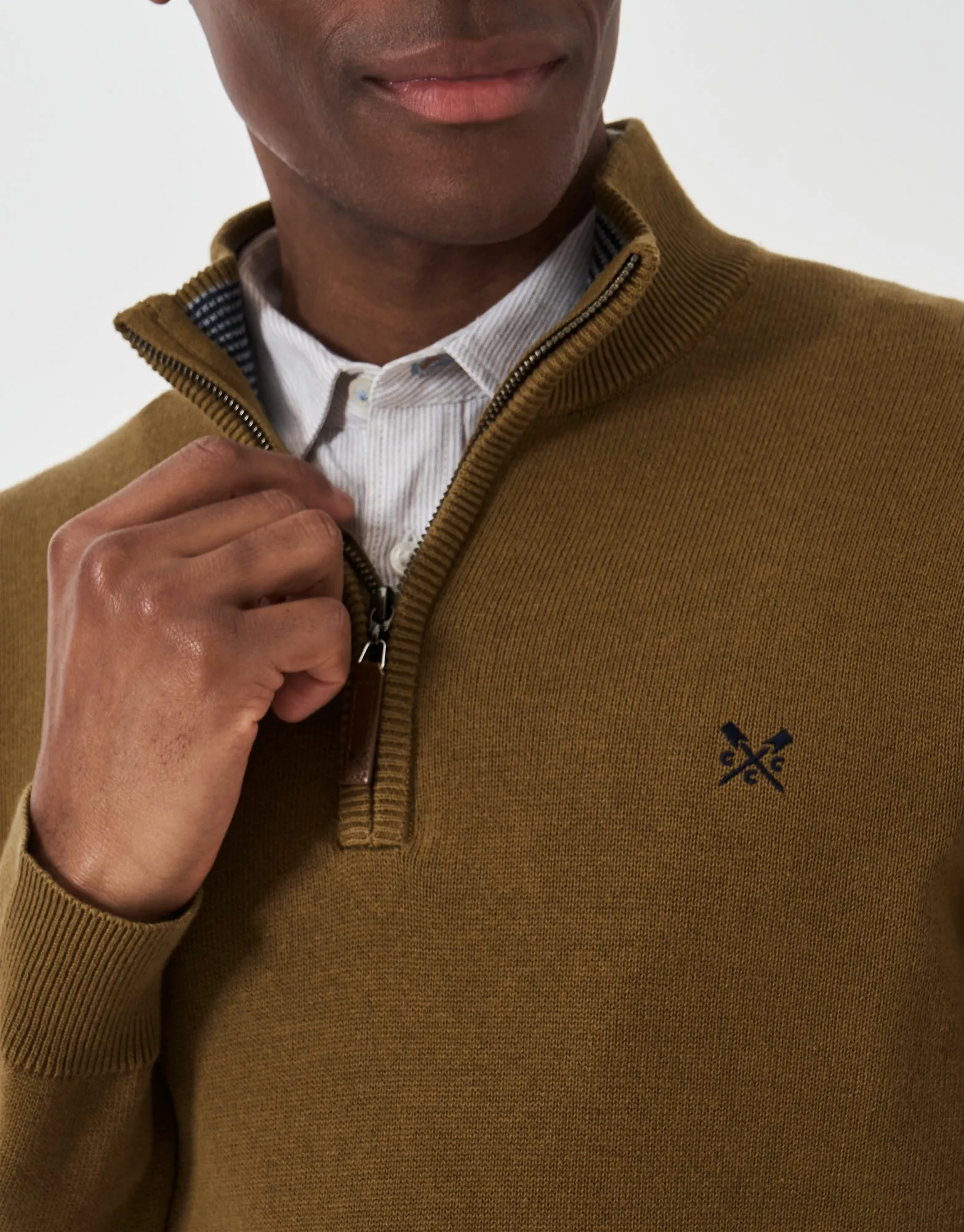 Crew Clothing Classic Half Zip Knit Jumper
