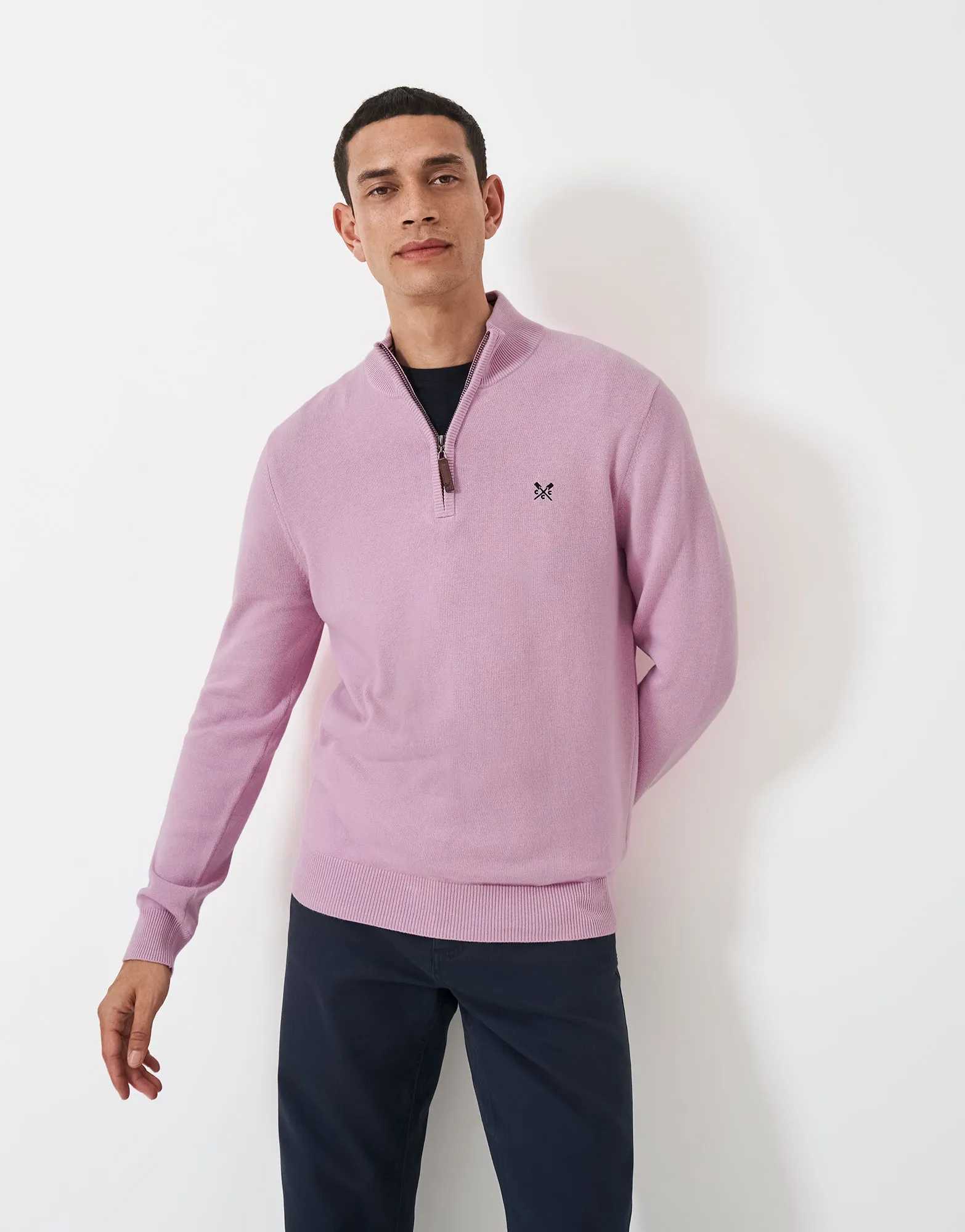 Crew Clothing Classic Half Zip Knit Jumper