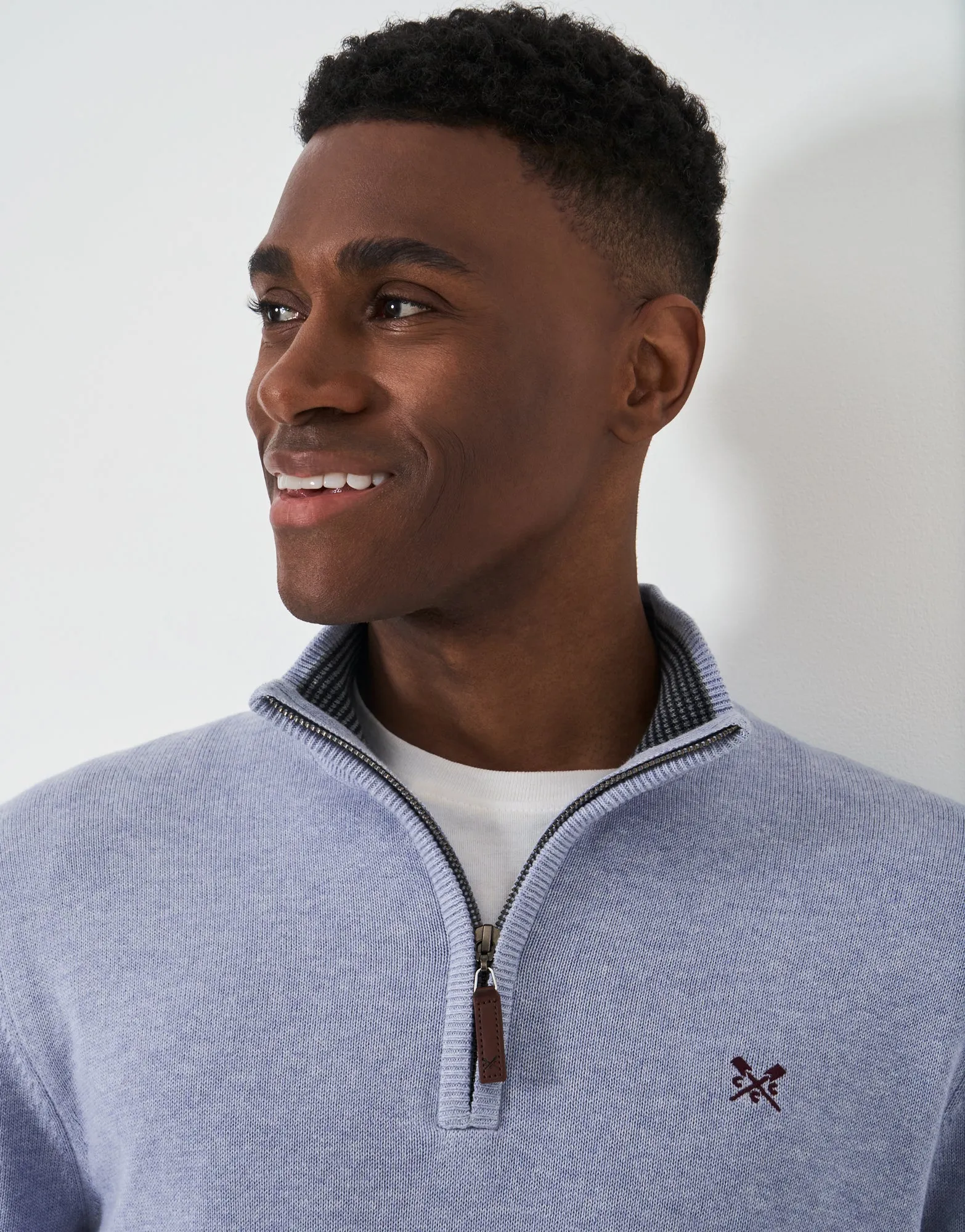 Crew Clothing Classic Half Zip Knit Jumper