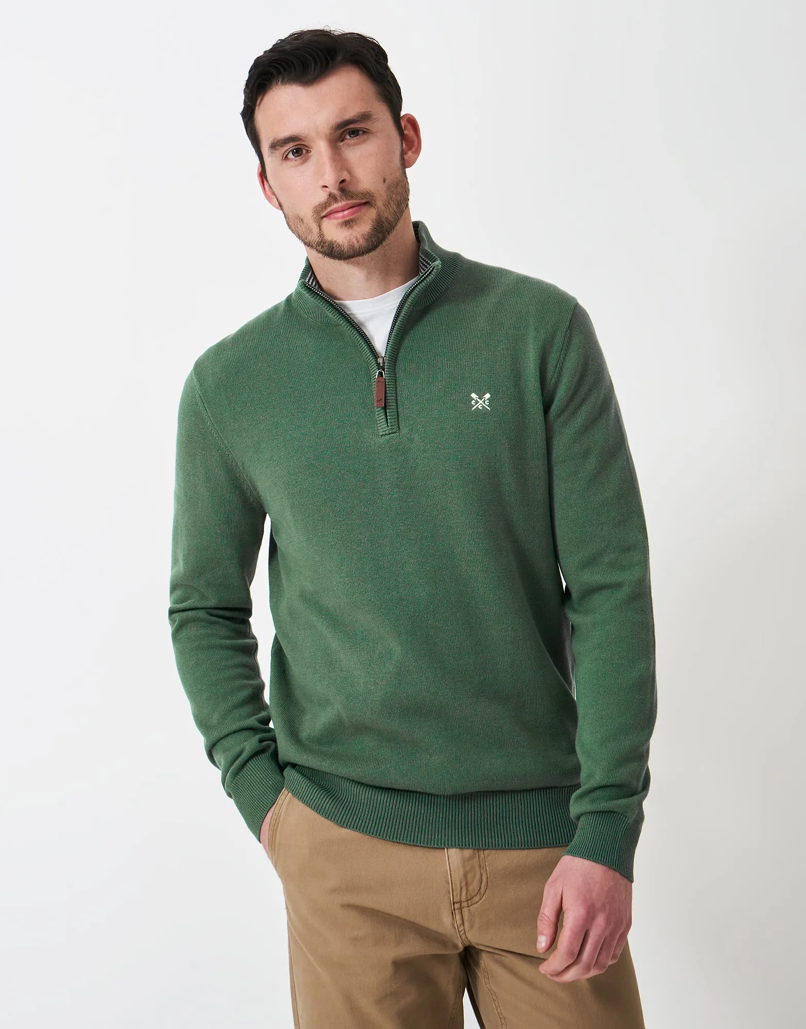 Crew Clothing Classic Half Zip Knit Jumper