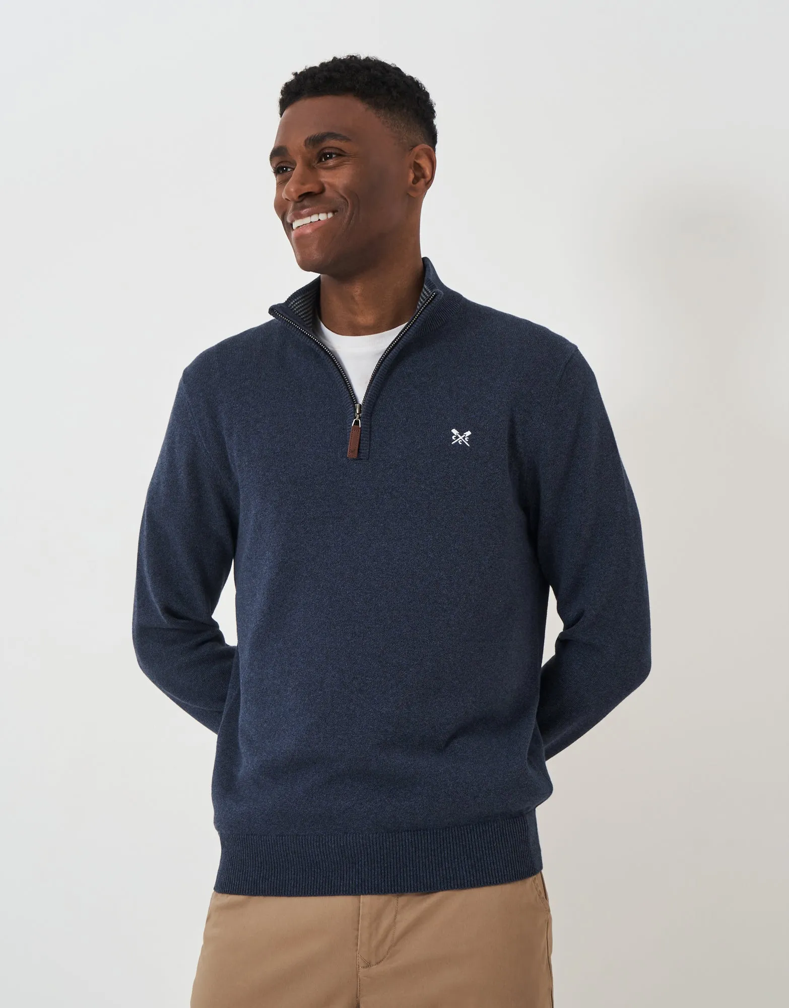 Crew Clothing Classic Half Zip Knit Jumper