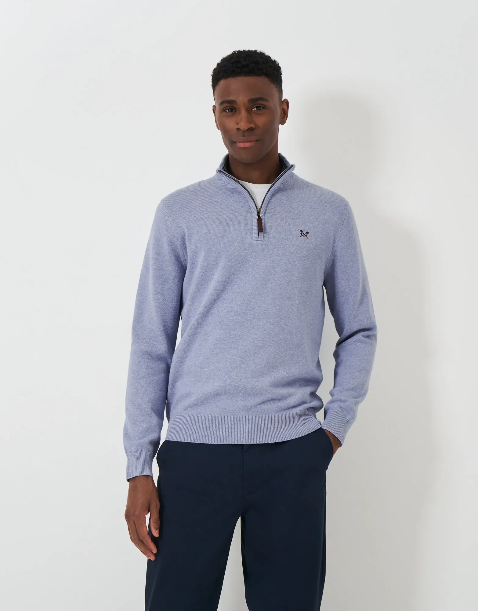 Crew Clothing Classic Half Zip Knit Jumper