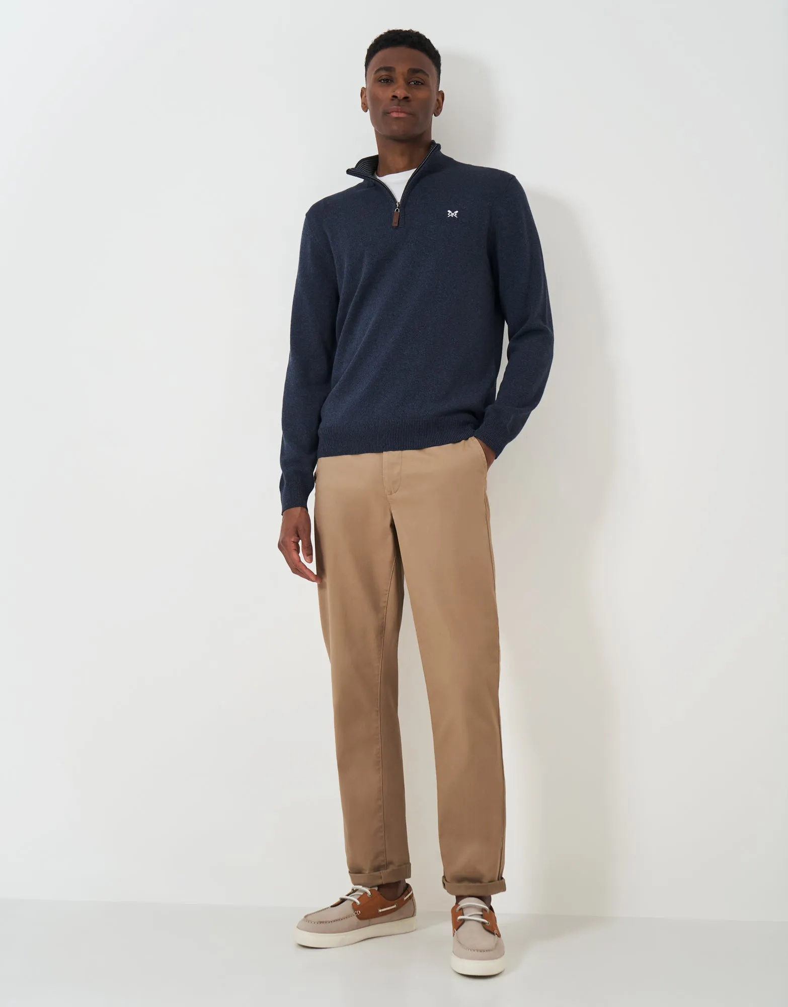 Crew Clothing Classic Half Zip Knit Jumper