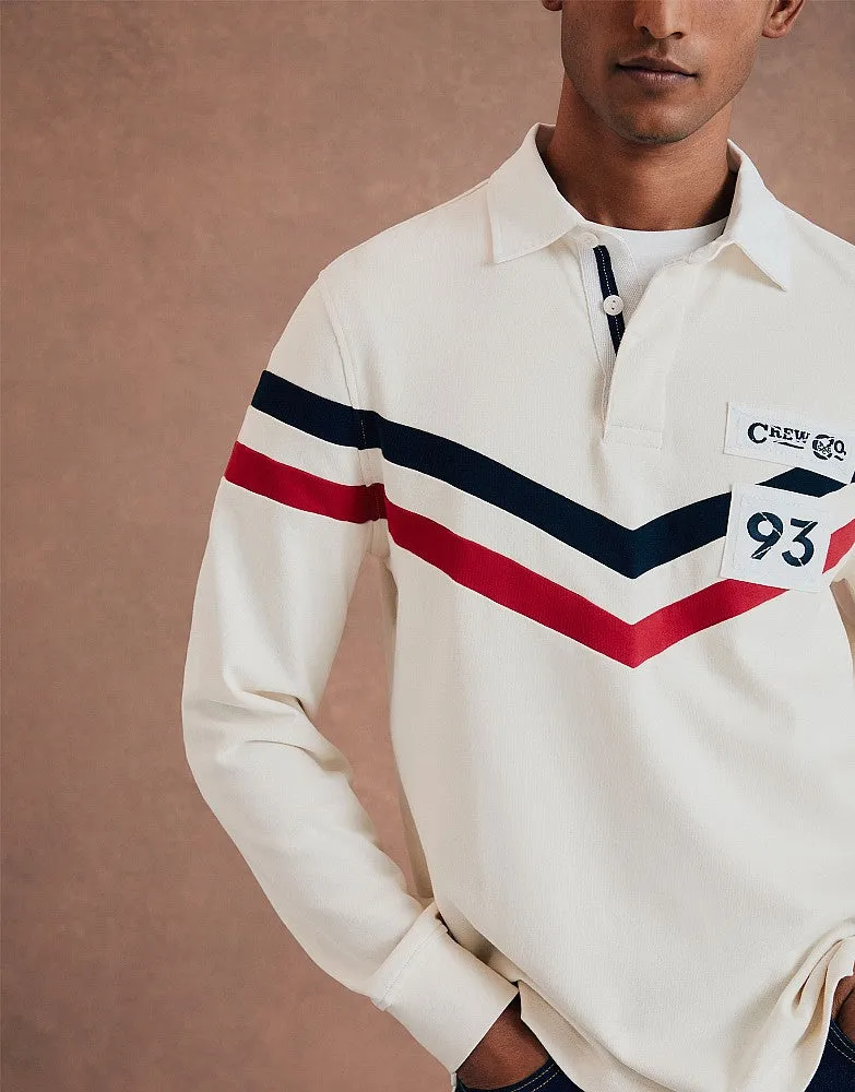 Crew Clothing Double V Stripe Rugby Shirt