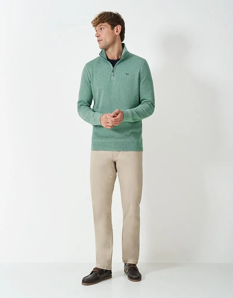 Crew Clothing French Rib Half Zip Sweatshirt