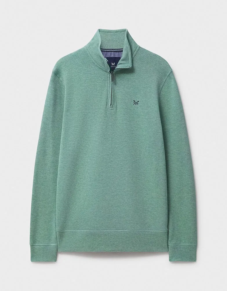 Crew Clothing French Rib Half Zip Sweatshirt
