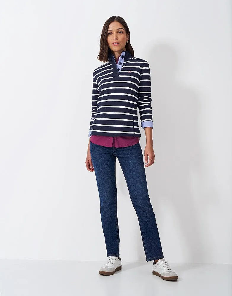 Crew Clothing Half Button Sweatshirt
