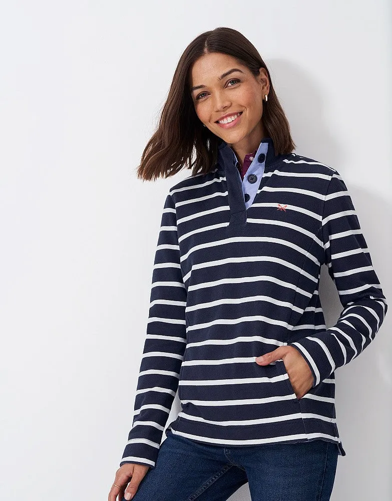 Crew Clothing Half Button Sweatshirt