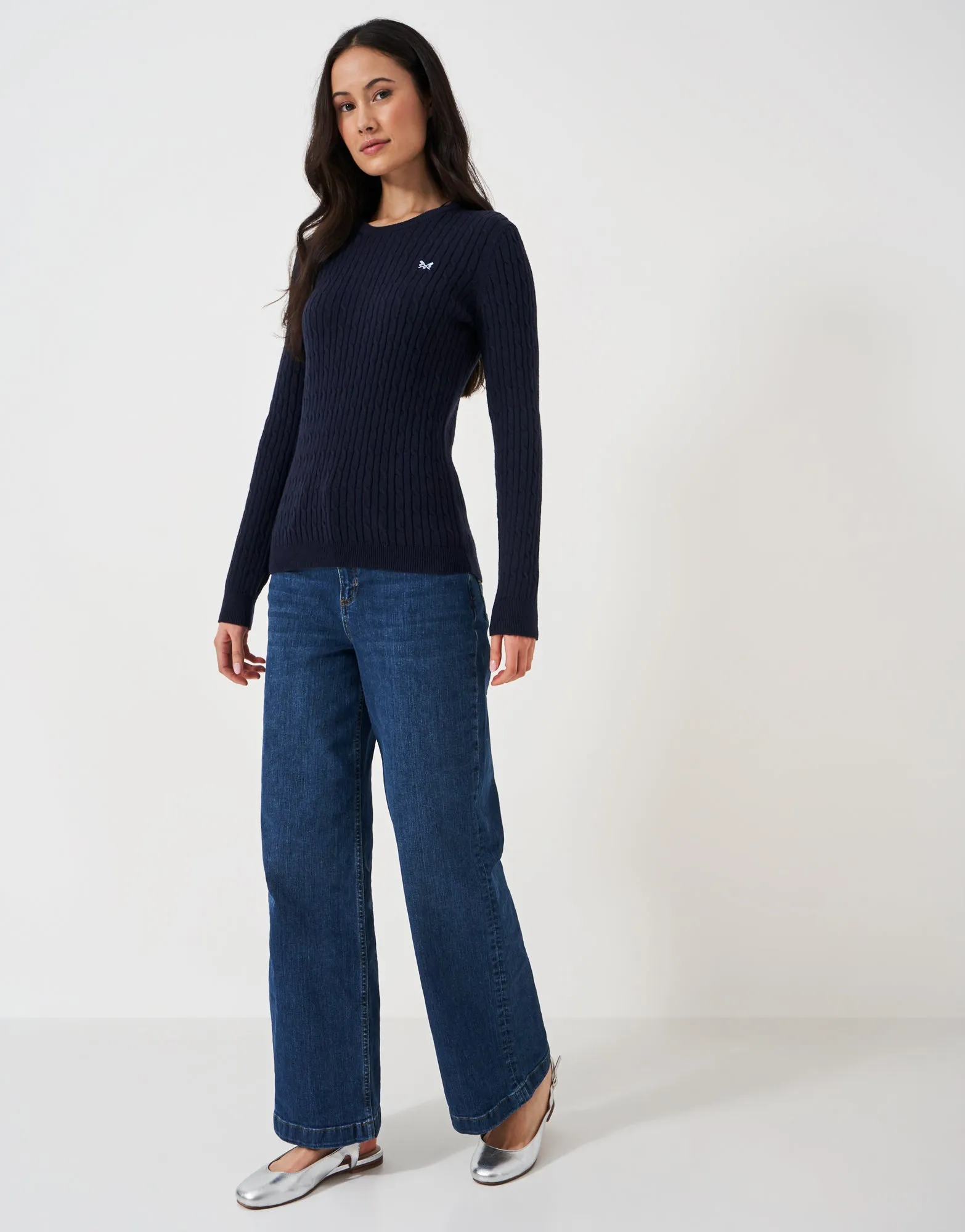 Crew Clothing Heritage Cable Crew Neck Jumper