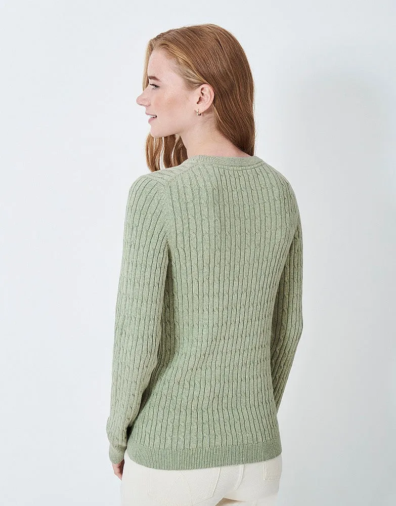 Crew Clothing Heritage Cable Crew Neck Jumper