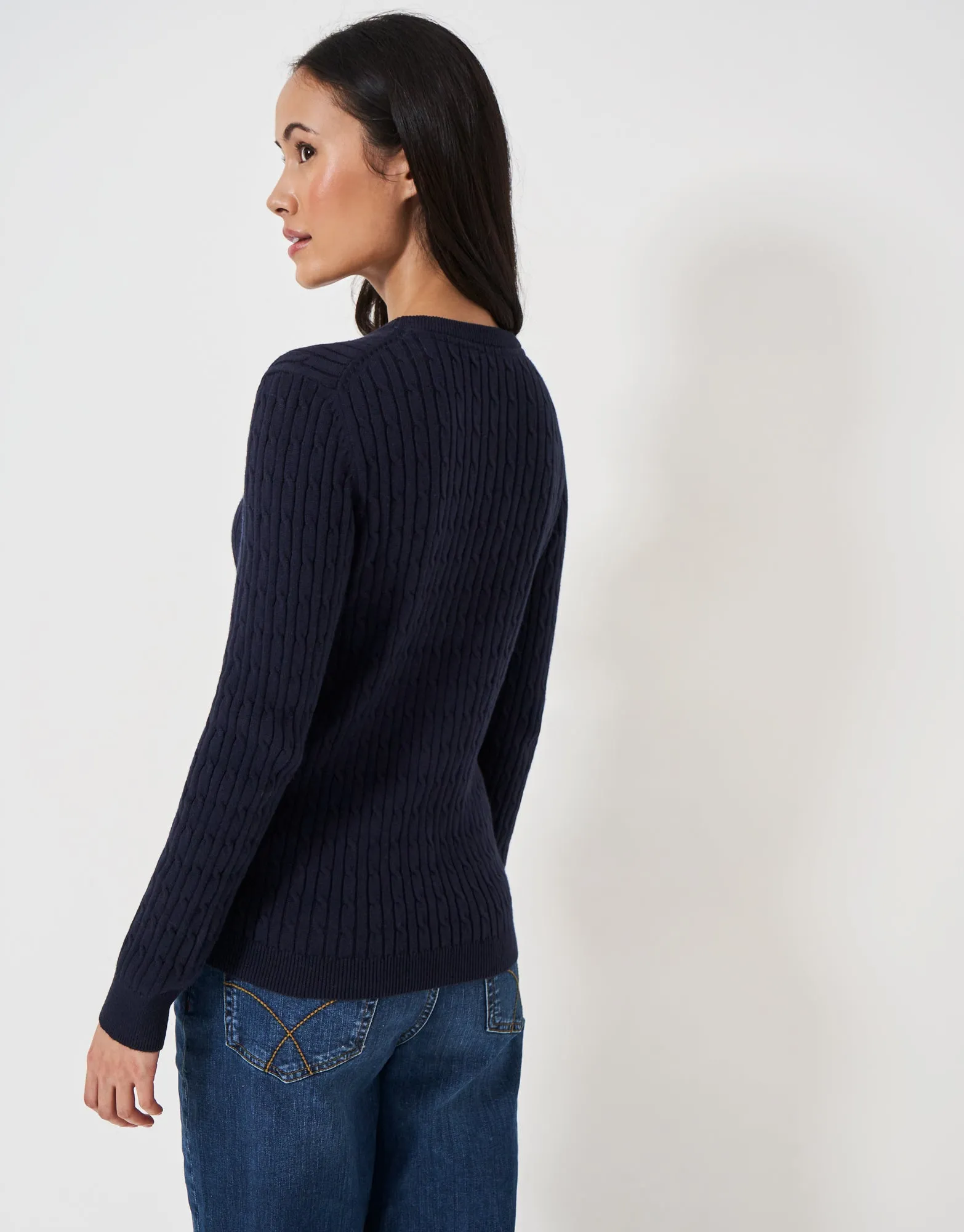 Crew Clothing Heritage Cable Crew Neck Jumper
