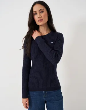 Crew Clothing Heritage Cable Crew Neck Jumper