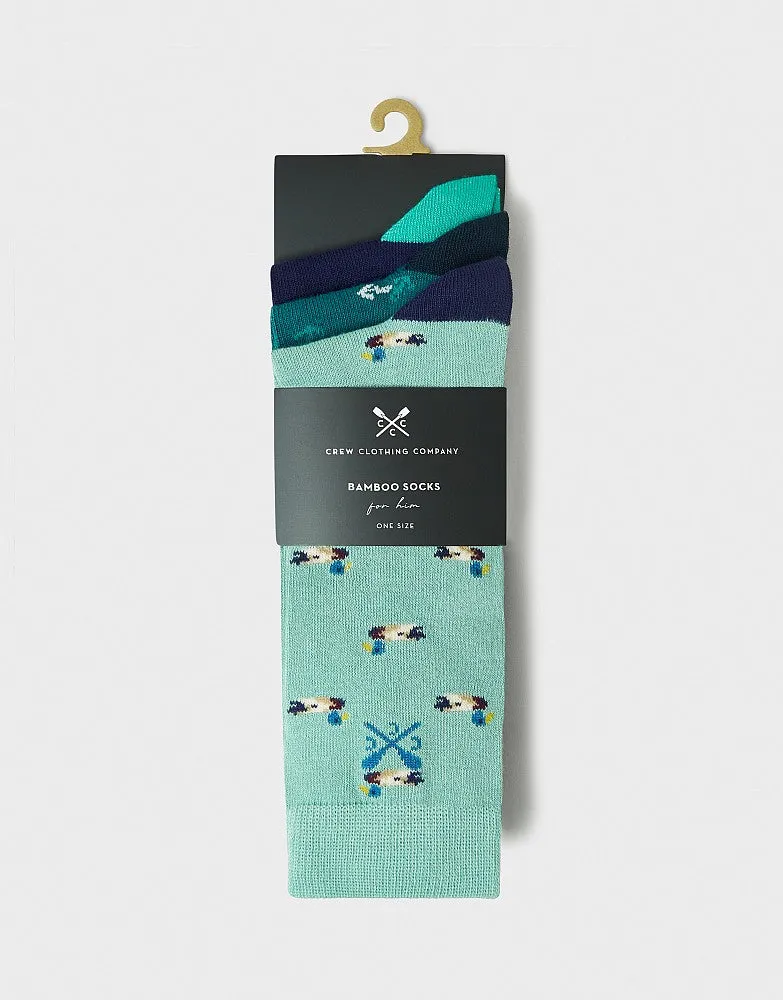 Crew Clothing Mens Bamboo Socks 3-Pack