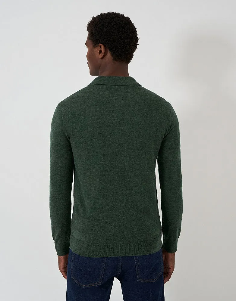 Crew Clothing Merino Long Sleeve Polo Shirt