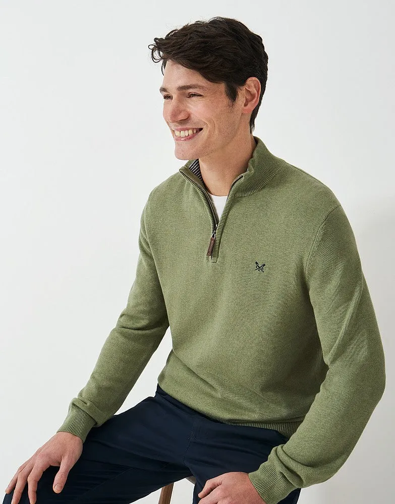 Crew Clothing Organic Cotton Half Zip Knit Jumper