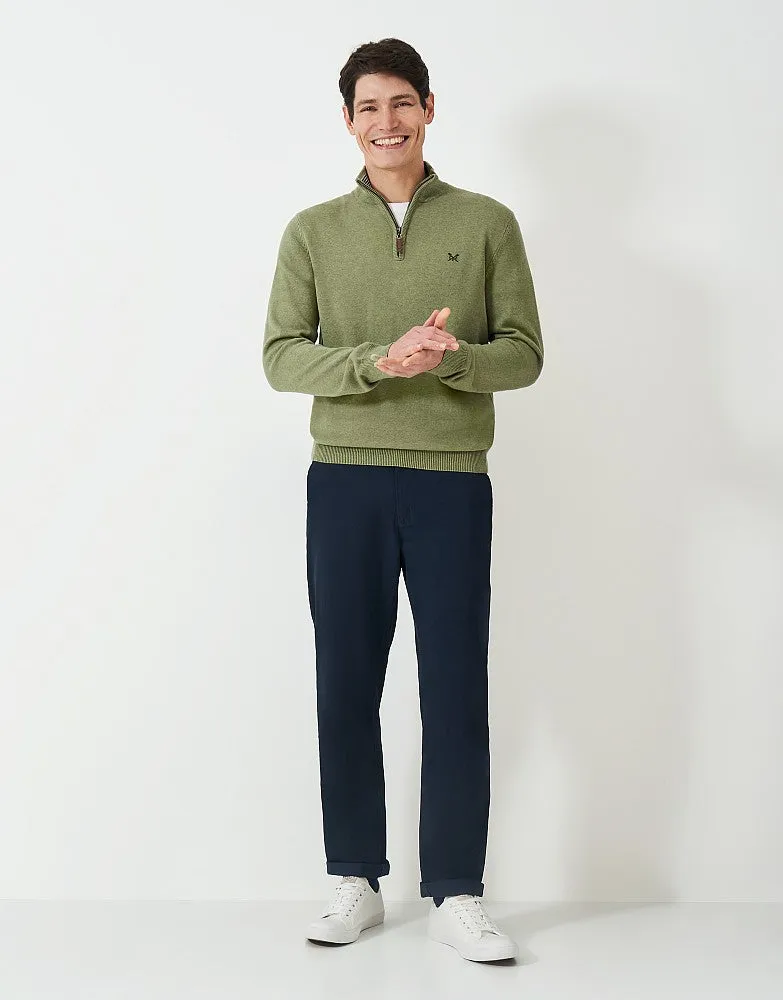 Crew Clothing Organic Cotton Half Zip Knit Jumper
