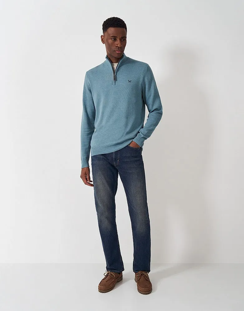 Crew Clothing Organic Cotton Half Zip Knit Jumper