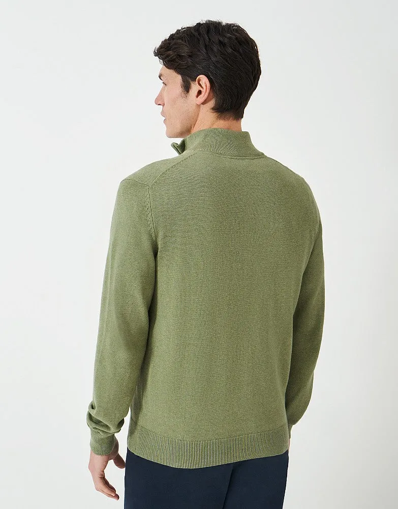 Crew Clothing Organic Cotton Half Zip Knit Jumper