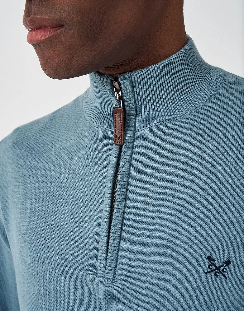Crew Clothing Organic Cotton Half Zip Knit Jumper