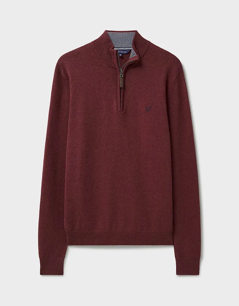 Crew Clothing Organic Cotton Half Zip Knit Jumper