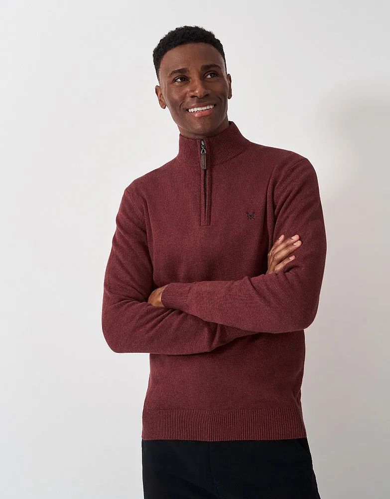 Crew Clothing Organic Cotton Half Zip Knit Jumper