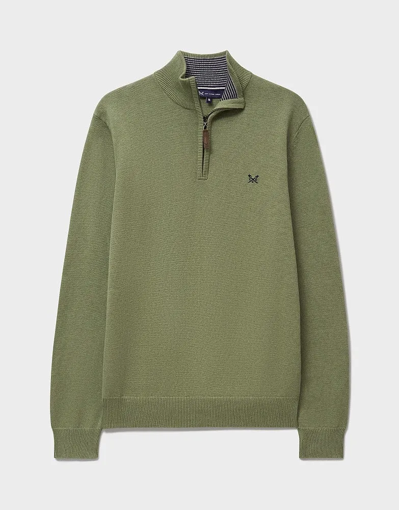 Crew Clothing Organic Cotton Half Zip Knit Jumper