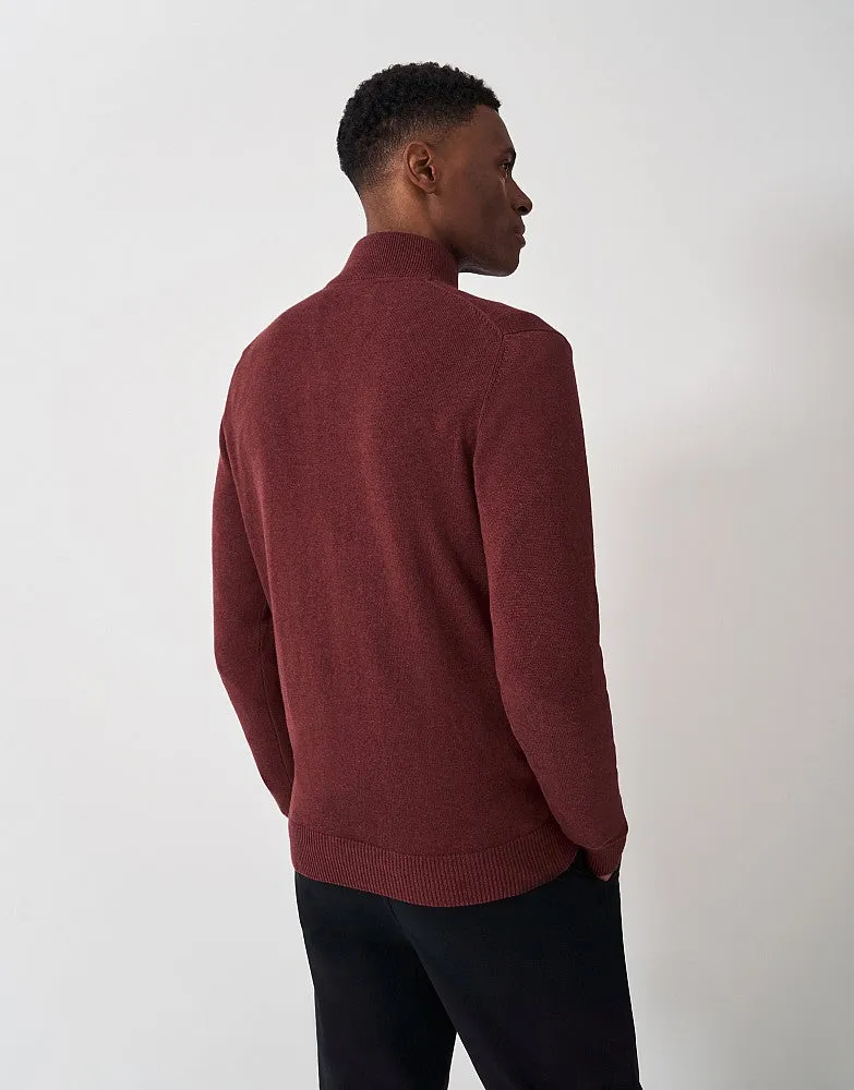 Crew Clothing Organic Cotton Half Zip Knit Jumper