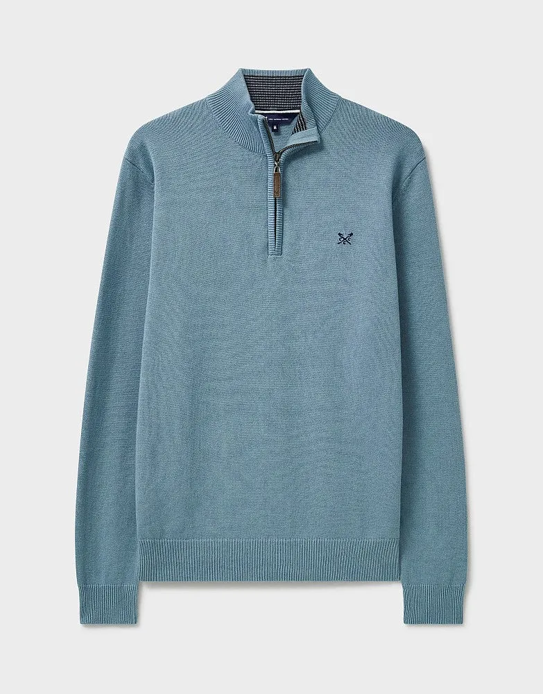 Crew Clothing Organic Cotton Half Zip Knit Jumper