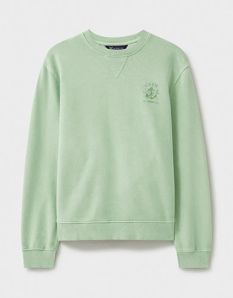 Crew Clothing Pigment Dyed Cotton Crew Neck Sweatshirt