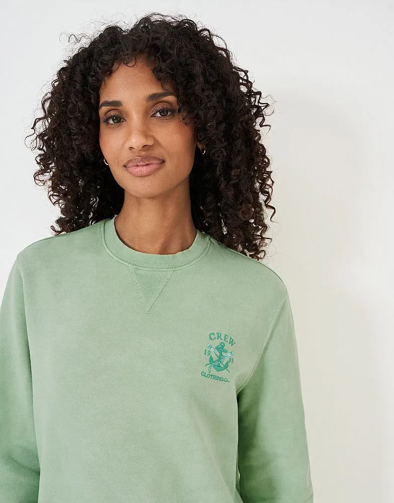 Crew Clothing Pigment Dyed Cotton Crew Neck Sweatshirt
