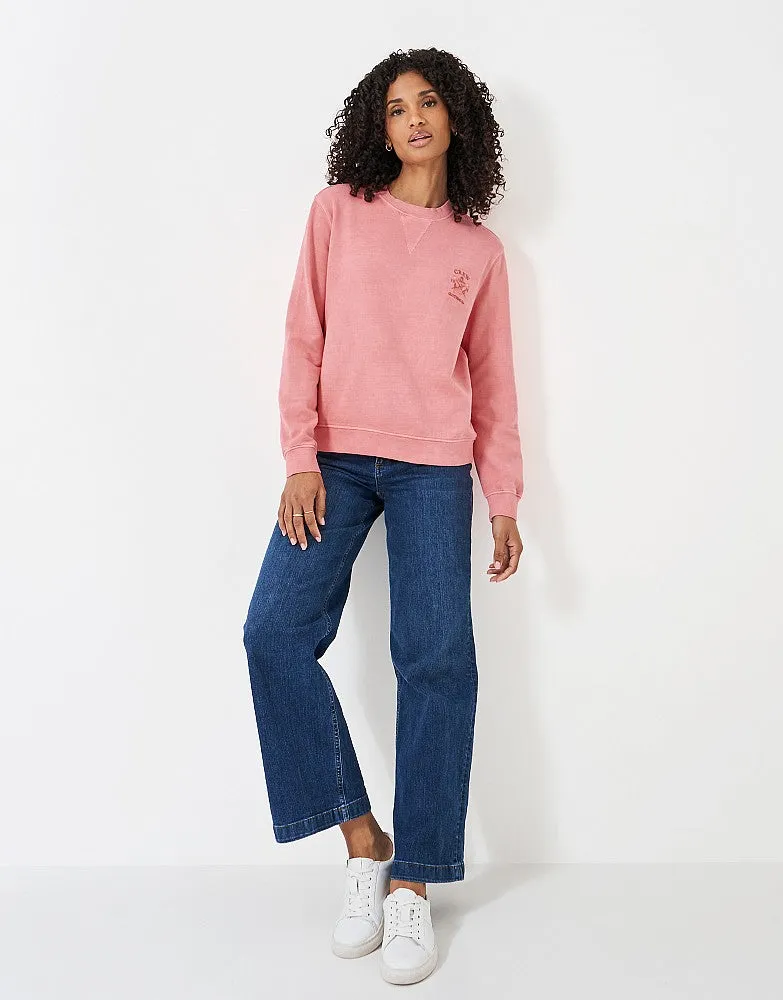 Crew Clothing Pigment Dyed Cotton Crew Neck Sweatshirt