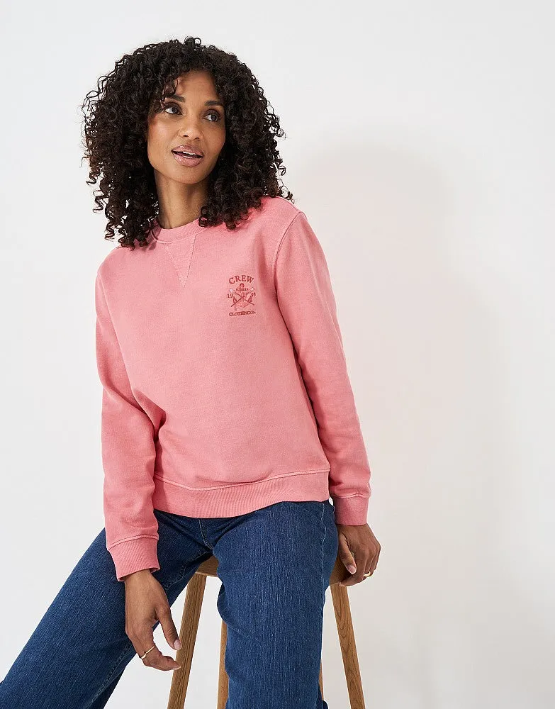 Crew Clothing Pigment Dyed Cotton Crew Neck Sweatshirt