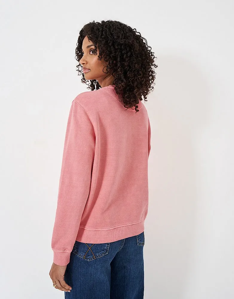 Crew Clothing Pigment Dyed Cotton Crew Neck Sweatshirt