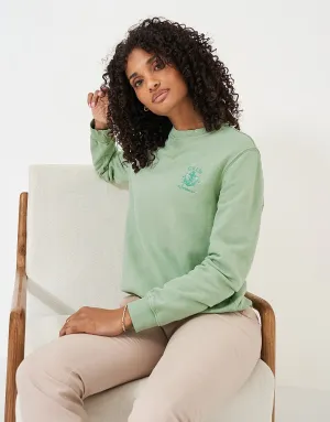 Crew Clothing Pigment Dyed Cotton Crew Neck Sweatshirt