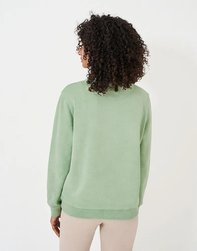 Crew Clothing Pigment Dyed Cotton Crew Neck Sweatshirt