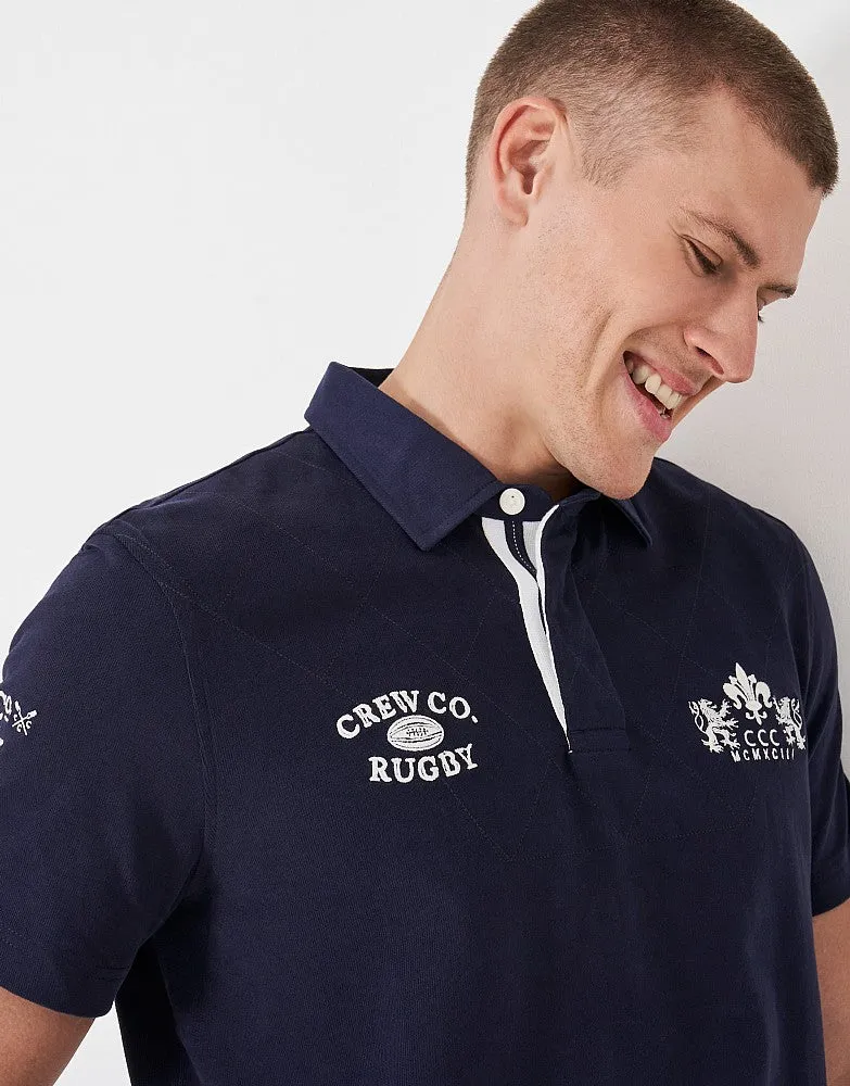 Crew Clothing Short Sleeve Crew Patch Rugby Shirt