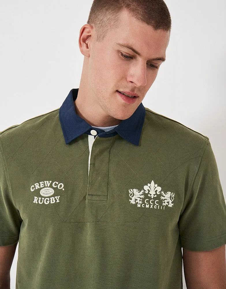 Crew Clothing Short Sleeve Crew Patch Rugby Shirt