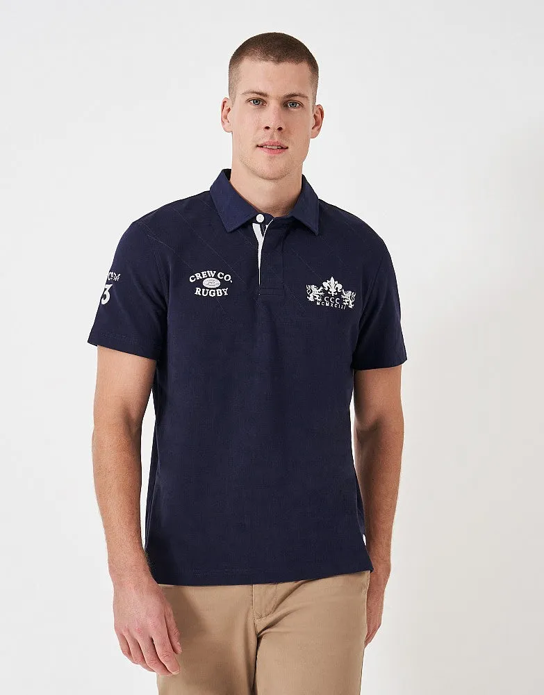 Crew Clothing Short Sleeve Crew Patch Rugby Shirt