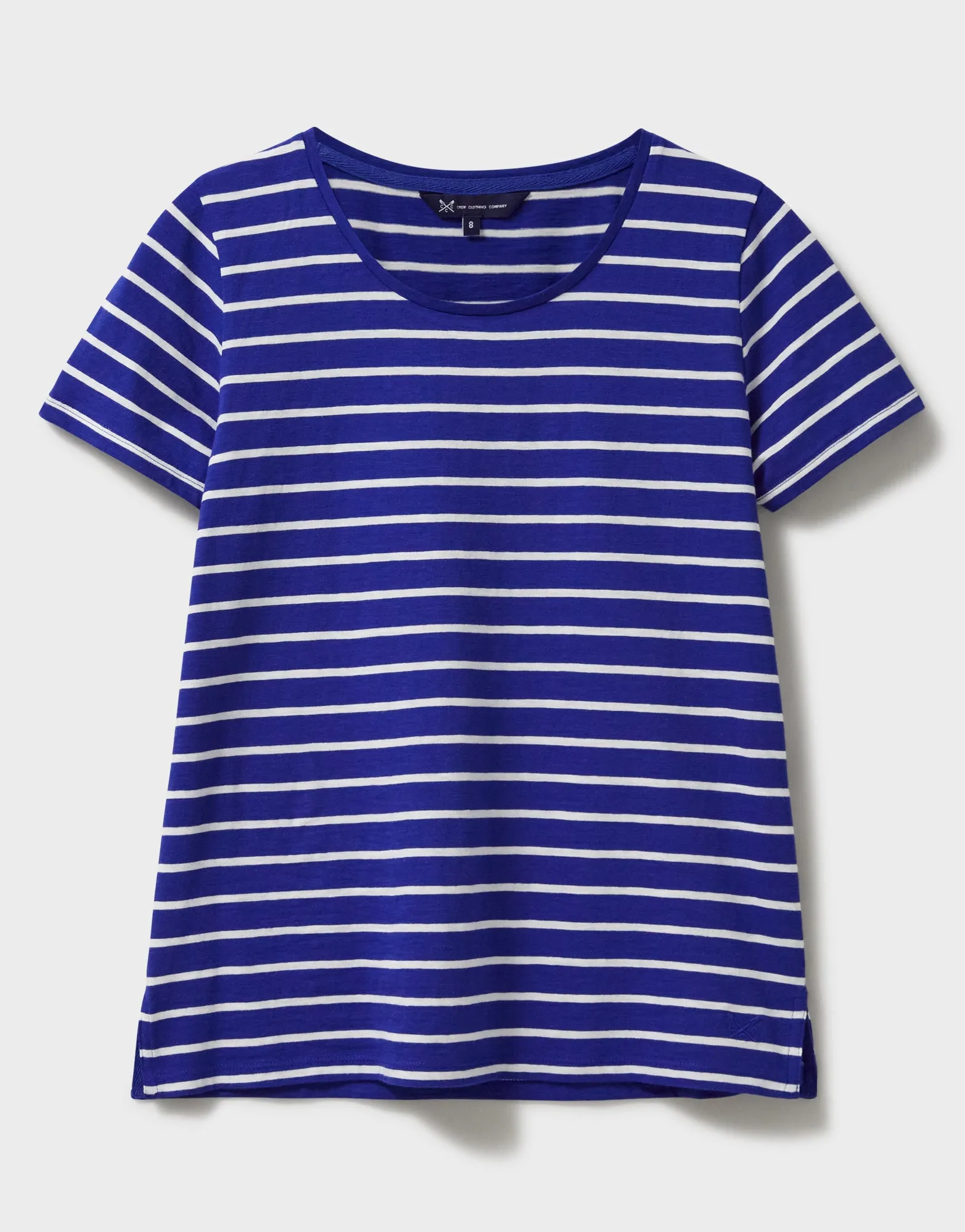 Crew Clothing Short Sleeve Scoop Slub Stipe T-Shirt